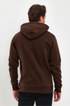 3 İplik Kahverengi Oversize Unısex Şardonlu Sweatshirt