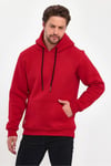 3 İplik Kırmızı Oversize Unısex Şardonlu Sweatshirt