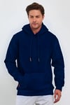 3 İplik Lacivert Oversize Unısex Şardonlu Sweatshirt