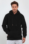 3 İplik Siyah Oversize Unısex Şardonlu Sweatshirt