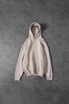 Bej Unisex Bol Kalıp Hoodie