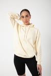 Bej Unisex Rahat Kalıp Kapuşonlu Hoodie