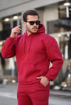 Erkek Premium Plus A+ kalite İplik Bordo Şardonlu Eşofman Takımı
