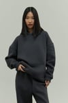 Füme Oversize Kapuşonlu Kadın sweatshirt