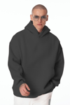 Füme Unisex Bol Kalıp Hoodie