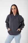 Füme Unisex Rahat Kalıp Kapuşonlu Hoodie