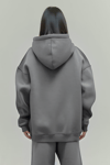 Gri Oversize Kapuşonlu Kadın sweatshirt