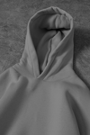 Gri Unisex Bol Kalıp Hoodie