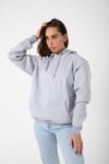 Gri Unisex Rahat Kalıp Kapuşonlu Hoodie