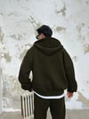 Haki Oversize Yazlık Kapuşonlu Hırka