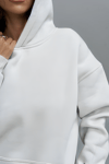 Kadın Oversize 3 İplik Beyaz Şardonlu Eşofman Takımı