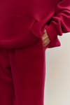 Kadın Oversize 3 İplik Bordo Şardonlu Eşofman Takımı