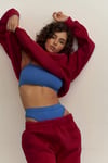 Kadın Oversize 3 İplik Bordo Şardonlu Eşofman Takımı