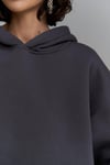 Kadın Oversize 3 İplik Füme Şardonlu Eşofman Takımı
