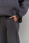 Kadın Oversize 3 İplik Füme Şardonlu Eşofman Takımı