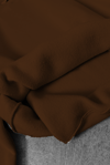 Kahverengi Unisex Bol Kalıp Hoodie