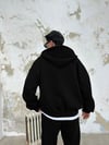 Siyah Oversize Yazlık Kapuşonlu Hırka