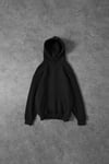 Siyah Unisex Bol Kalıp Hoodie