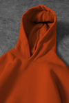 Turuncu Unisex Bol Kalıp Hoodie