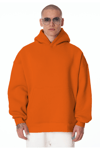 Turuncu Unisex Bol Kalıp Hoodie