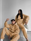 Vizon Çift(Tekli) Kapşonlu Şardonlu 3 İplik Beli Lastikli Jogger Eşofman Takımı