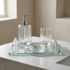 Faset Kesim Kristal  4 Parça Banyo Seti