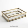 Gold Aynalı Camlı Tepsi