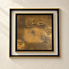 Gold Soyut Yağlı Boya Kabartmalı Tablo