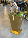 Pirinç Geometrik Saksılı Yapay Bonsai