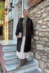 DIŞ GİYİMKahverengi Şişme Uzun Kadın Mont