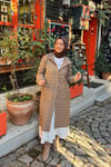 DIŞ GİYİMKrem Şişme Uzun Kadın Mont
