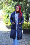 DIŞ GİYİMLacivert Kapitone Mont