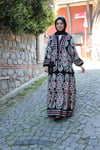 ELBİSEEtnik Desenli Viscon Elbise