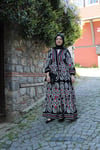 ELBİSEEtnik Desenli Viscon Elbise