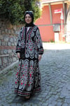 ELBİSEEtnik Desenli Viscon Elbise