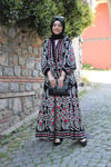 ELBİSEEtnik Desenli Viscon Elbise