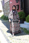 ELBİSEEtnik Desenli Viscon Elbise