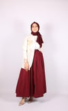 EtekCepli Kemerli Bordo Etek