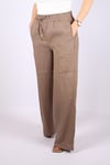 Pantolon%100 Keten Rahat Kesim Palazzo Pantolon