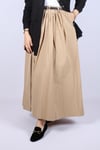 PantolonCepli Kemerli Krem Etek