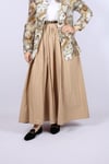 PantolonCepli Kemerli Krem Etek