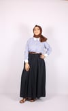 PantolonCepli Kemerli Siyah Etek