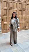 TAKIMArkası Çift Yırtmaçlı Modal Haki Takım
