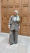 TAKIMArkası Çift Yırtmaçlı Modal Haki Takım