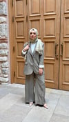 TAKIMArkası Çift Yırtmaçlı Modal Haki Takım