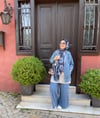 TAKIMFermuarlu Tensel Kot Kumaş Mavi Takım