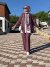 TAKIMFermuarlu Tensel Mürdüm Takım