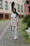 TAKIMKeten Görünümlü Natural Alt Üst Boncuk Detaylı Takım