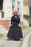 TAKIMMango Kumaşlı Etekli Siyah Takım