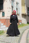 TAKIMMango Kumaşlı Etekli Siyah Takım